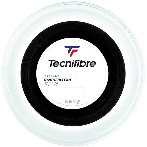 Tecnifibre Reel 200M Synthetic Gut, Black, Squash Strings